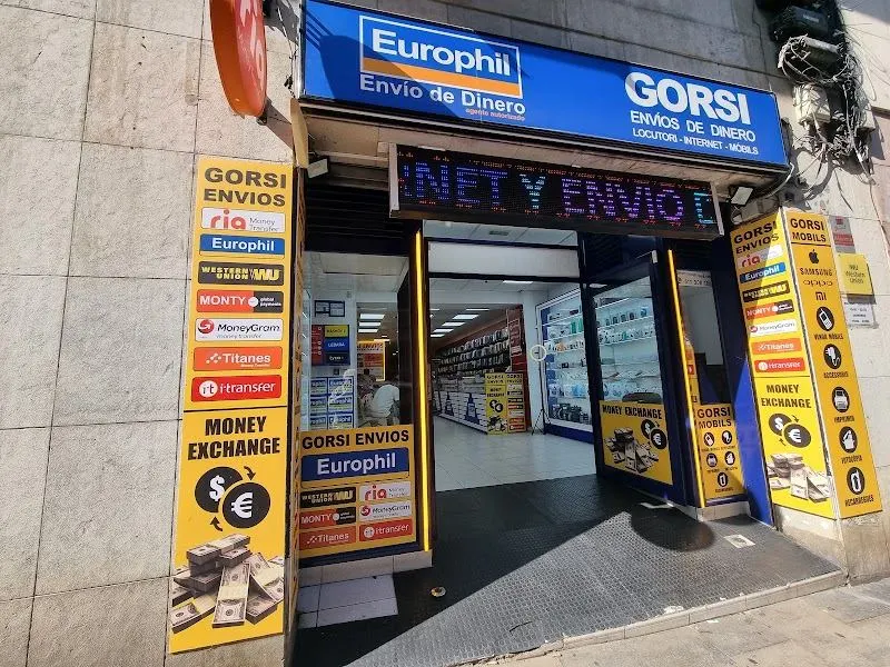 Gorsi Envios - Envío de Dinero - Oficina de Cambio de Divisas - Money Exchange - Change - Western Union - Ria - Europhil