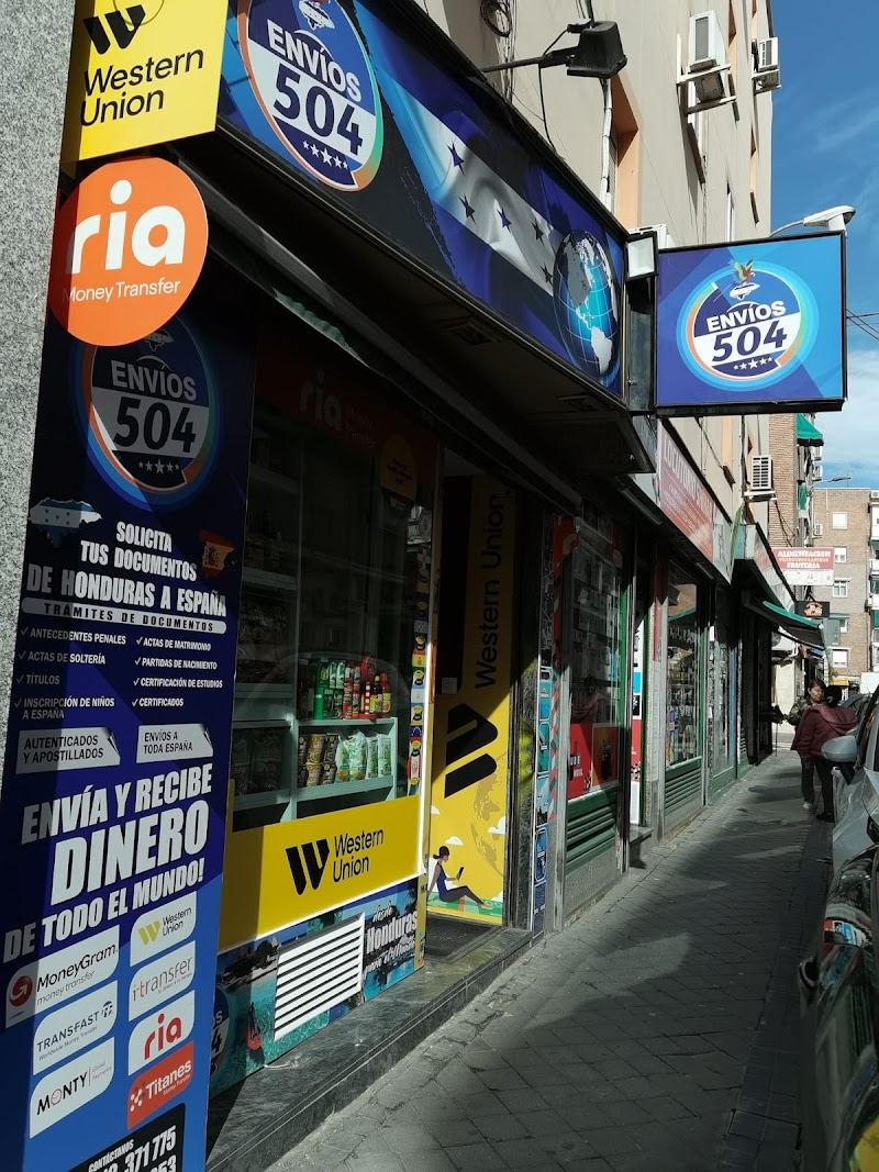 Locutorio 504 - Envíos de dinero - Western Unión - MoneyGram - Ri - Madrid