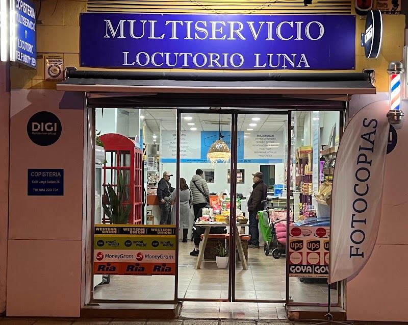 Locutorio Luna. Amplia variedad en productos latinos. Envíos y pagos de dinero. Paquetería, recargas móviles, fotocopias