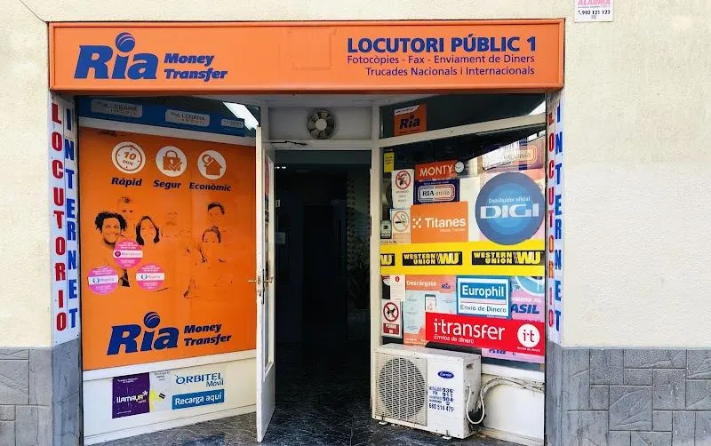 Locutorio, Wester Union, Ria.