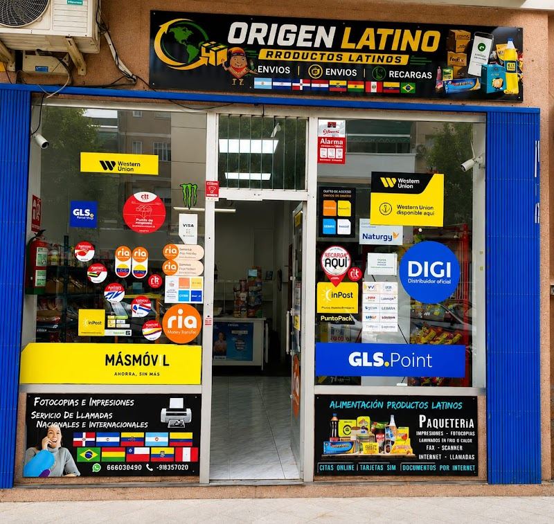 ORIGEN LATINO | Tienda Latina • Paquetería • Recargas